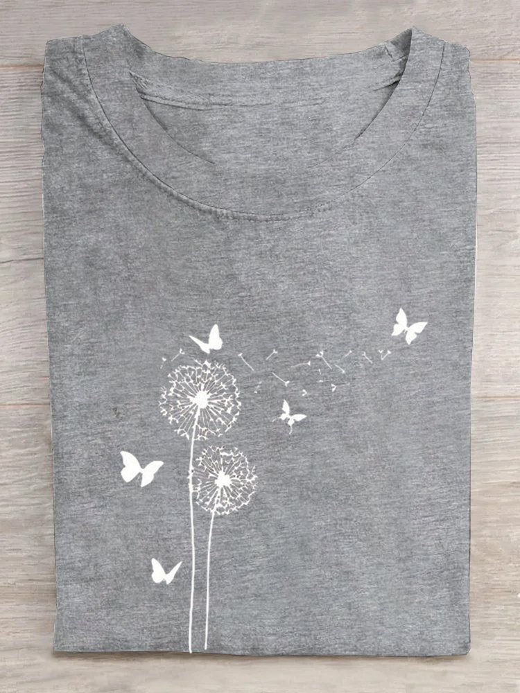 Löwenzahn Lässig Weit Rundhals T-Shirt