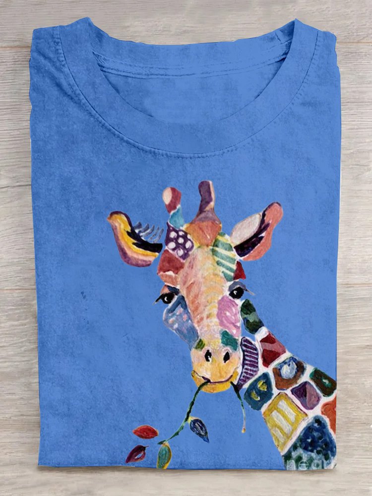 Weit Lässig Rundhals T-Shirt