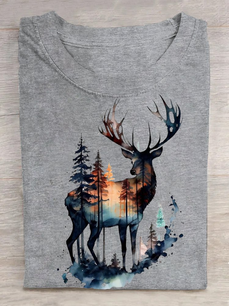 Lässig Rundhals T-Shirt