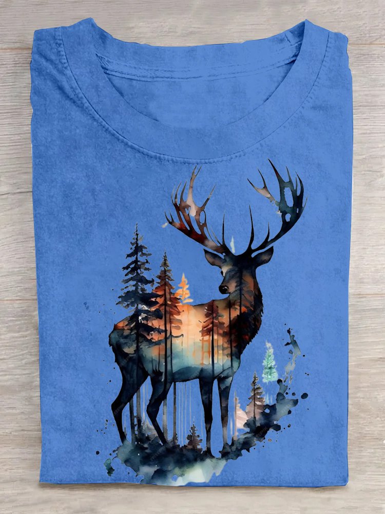 Lässig Rundhals T-Shirt