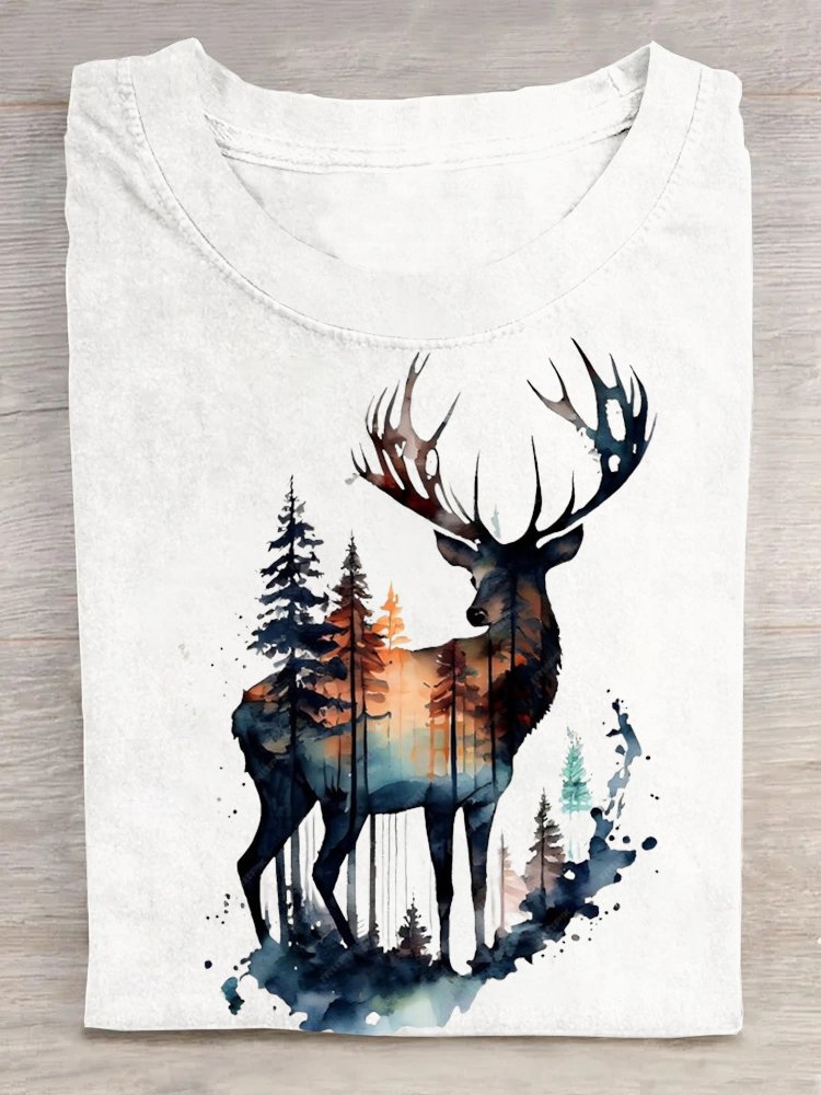 Lässig Rundhals T-Shirt