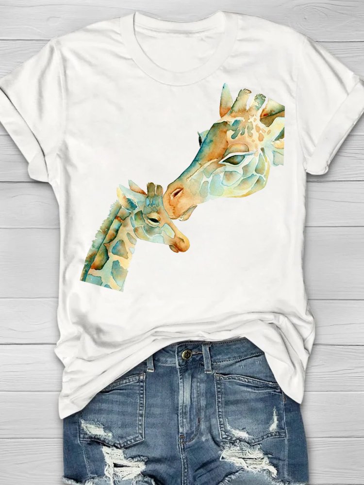 Lässig Hirsch Baumwolle T-Shirt