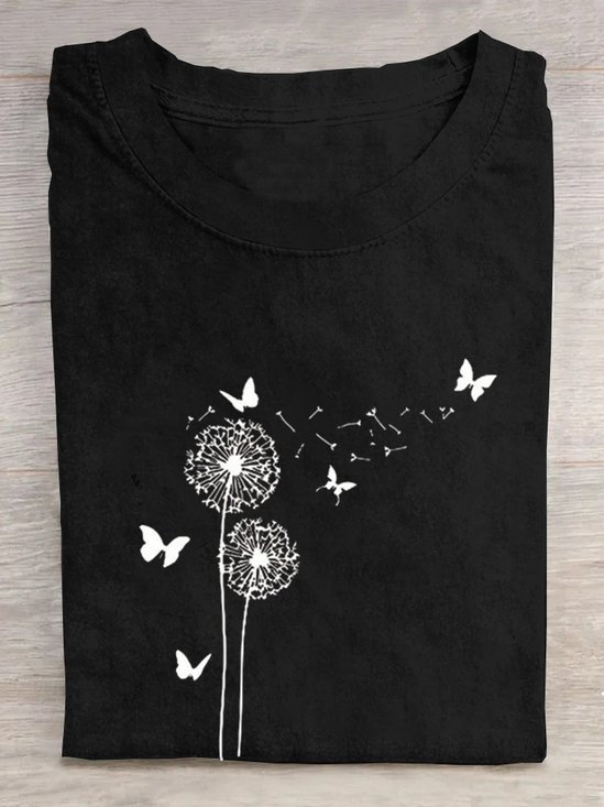 Löwenzahn Lässig Weit Rundhals T-Shirt