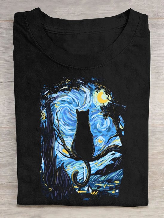 Kunst Landschaft Print Kurzarm T-Shirt