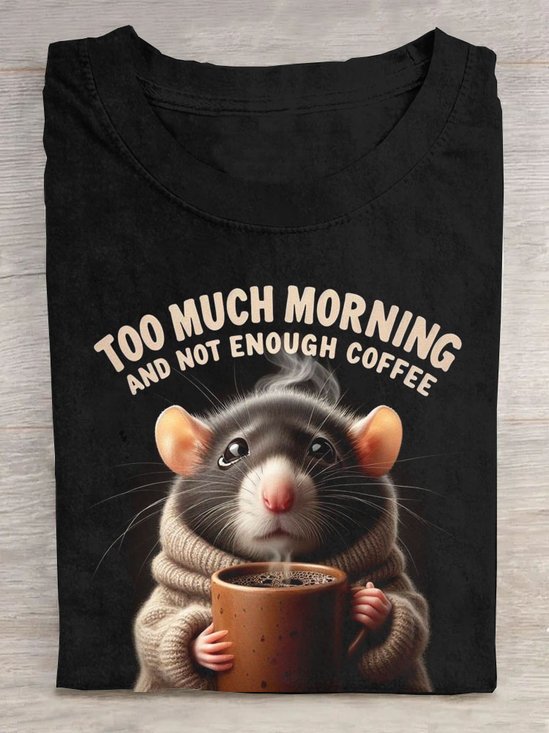 Spaß Maus Print Rundhals Kurz Ärmeln Lässig T-Shirt