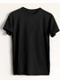 Baumwolle Weit Rundhals Lässig T-Shirt