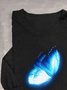 Schmetterling Lose Lässig T-Bluse