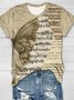 Textbriefe Musical Achtung Schmetterling Print, Rundhals Kurz Ärmeln Lässig T-Shirt