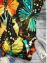 Schmetterling Print Rundhals Kurz Ärmeln T-Shirt