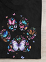 Schmetterling Print Rundhals Kurz Ärmeln T-Shirt