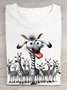 Lustig Zebra Rundhals Kurzarm Lässig T-Shirt
