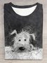 Lässig Hund Weit T-Shirt