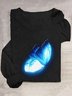 Schmetterling Lose Lässig T-Bluse