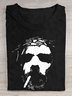 Figur Rundhals Weit Lässig T-Shirt