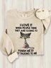 Baumwolle Lässig Katze Sweatshirt