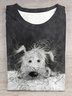 Lässig Hund Weit T-Shirt